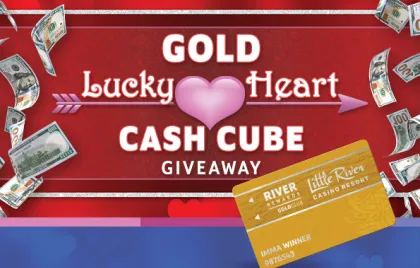 feb gold lucky heart